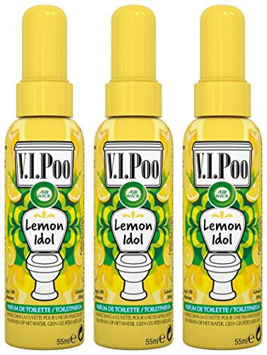 Air Wick Spray V.I. Poo Perfume Anti Olor, Fragrancia Lemon Idol 55 ml - Paquete de 3 unidades