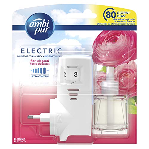 Ambi Pur Flores Elegantes Difusor Y Fragancia Para Ambientador Eléctrico - 21.5 ml