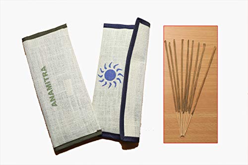 ANAMITRA - Varillas de Incienso Natural Hechas a Mano - Sandalias de azafrán, Frangipani, Lavanda, pakeeza, Rosa, eucalipto, ámbar, Kesar Chandan, Vainilla, Incienso - Paquete de 10