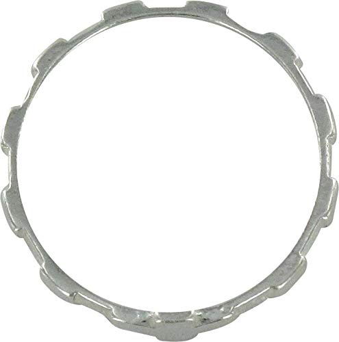 Anillo rosario de plata 925 con 10 cuadrados - Medida italiana n°16 - Diámetro interno 18 mm