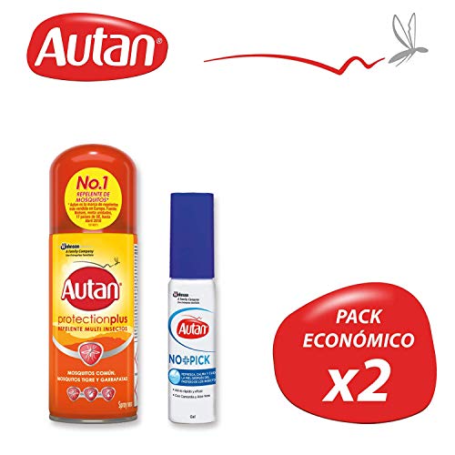 Autan Pack Protection Plus Aerosol + No+Pick, Repelente Multi Insecto + Tratamiento de picaduras, Incoloro