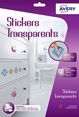 Avery C9421 Transparente Etiqueta para impresora autoadhesiva etiqueta de impresora - Etiquetas de impresora (Transparente, Etiqueta para impresora autoadhesiva, A4, Papel, Inyección de tinta, Permanente)