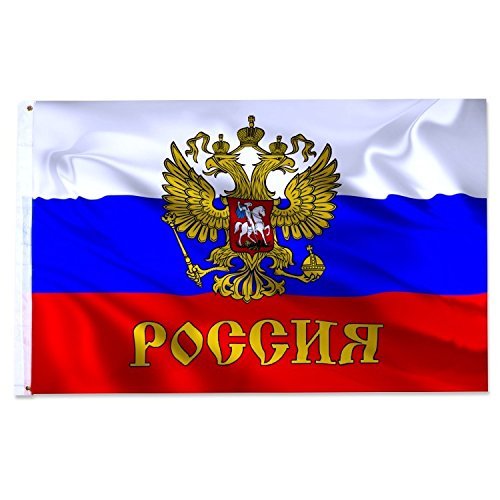 Bandera de Rusia Escudo con águila 150 x 90 cm