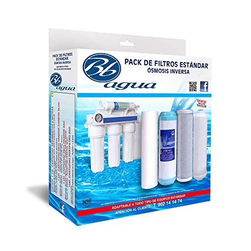 Bbagua Filtros para Equipos de Osmosis inversa estandar, Blanco