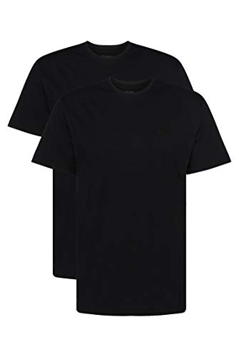 BOSS T-shirt Rn 2p Co Camiseta, Negro (Black 1), Large (Pack de 2) para Hombre