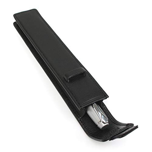 Cescahide - Funda para bolígrafo (cuero), color negro