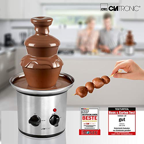 Clatronic SKB 3248 Fuente de Chocolate, 170 W, Acero Inoxidable, Plateado