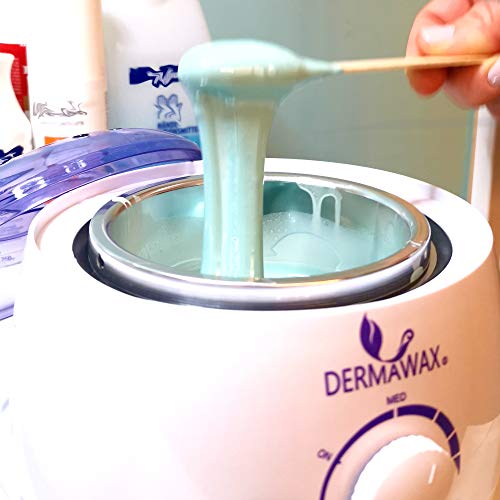 Dermawax 1 kg Aloe Vera perla de Cera caliente Cera depilatoria caliente , para pieles sensibles et normal , áreas faciales axilas , faciales Cera sobre, La carrocería completa Depilación brasileña
