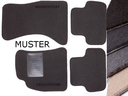 Felpudos para Nissan Micra K11 92 – 02 terciopelo Auto Alfombras Alfombrillas Moto Lux (4 felpudos, con texto A Elegir)