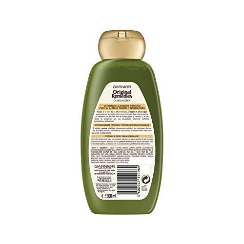 Garnier Original Remedies - Champú Nutrición Extrema Oliva Mítica para Pelo Reseco y Sensibilizado - 300 ml