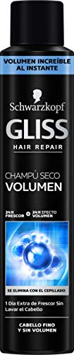 Gliss - Champú Seco Volumen - 3 uds de 200 ml