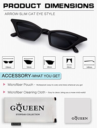GQUEEN Gafas Vintage Clout Lentes de sol tipo ojo de gato Estilo a la moda y con protección UV lentes tipo Kurt Cobain,GQS8