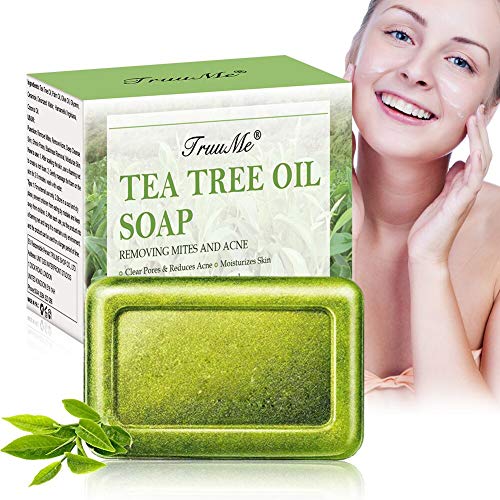 Jabón Natural, Jabón Facial, Jabón de Aceite del Arbol del Té Antimicótico, Tea Tree Oil Soap, Artesanal Made, Quita Puntos Negros, Limpiador de Poros
