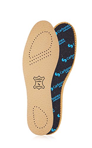 Kaps Plantillas Hombre y Mujer – Plantillas de Piel para Zapatos con Tecnología Carbonex Anti Bacterias y Anti Olor (40 EUR Mujer)