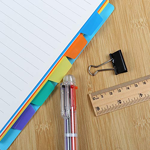 Kesote A5 Cuaderno Espiral con Etiquetas de 6 Color y A Bolígrafo de 6 Color A5 Notebook para Escuela, Oficina o Hogar, 120 Hojas
