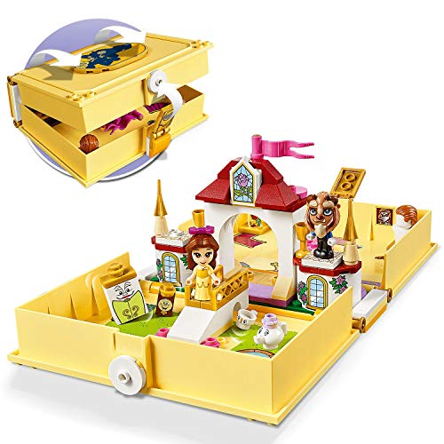 LEGO Disney Princess - Cuentos e Historias: Bella, Set de Construcción, Libro de Juguete de la Película La Bella y La Bestia, Incluye a la Señora Potts, Chip, Din-Don y Armario, desde 5 Años (43177)