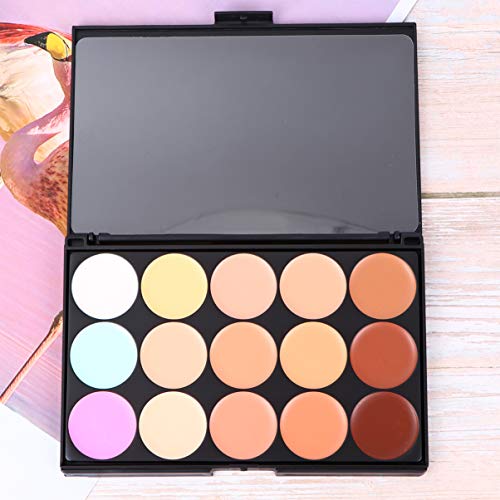LEORX Face Contour Kit marcador maquillaje Kit 15 paleta crema corrector con pincel