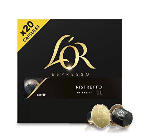 L'Or Espresso Café Ristretto Intensidad 11 - 200 cápsulas de aluminio compatibles con máquinas Nespresso (20 Paquetes de 10 cápsulas)