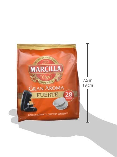 Marcilla Café Fuerte para máquina Senseo - 5 paquetes de 28 monodosis (Total 140 monodosis)