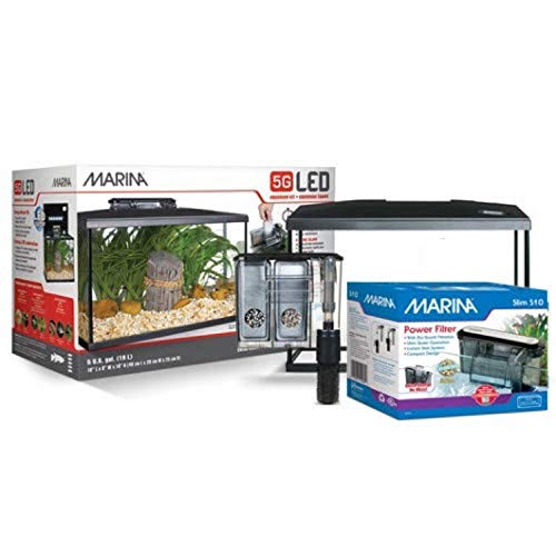 Marina Kit de Acuario con Iluminación LED 5G, 20 L