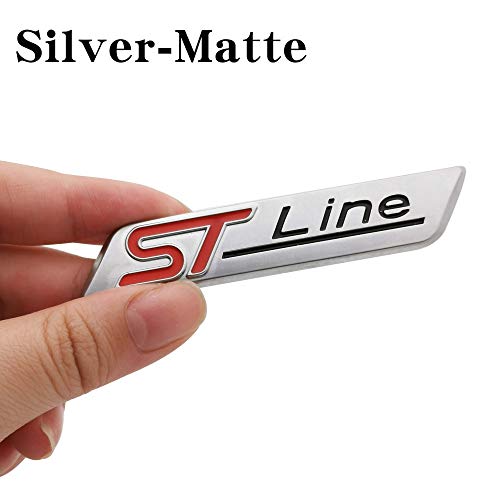 NsbsXs Interior automotriz,For Ford Fiesta Focus Mondeo Auto Car Styling Metal Red Blue ST Line Sticker Car Head Emblem Badge Chrome Sticker