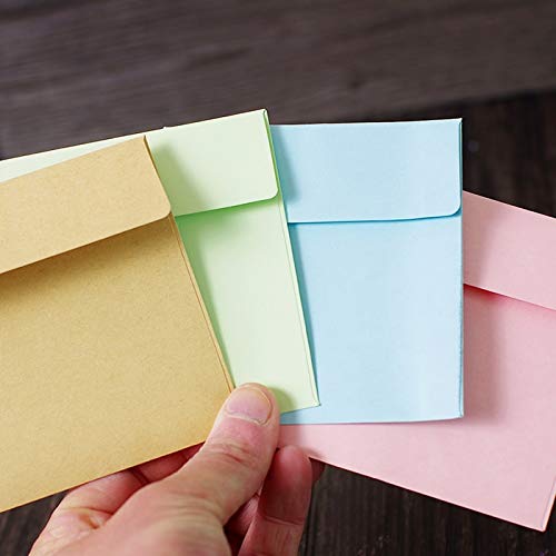 PInerxuz - 10Pcs sólida simple papelería cuadrado del color de sobres Oficina bolsa de papel
