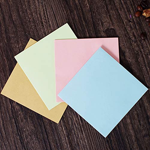 PInerxuz - 10Pcs sólida simple papelería cuadrado del color de sobres Oficina bolsa de papel