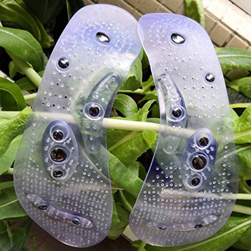 Plantillas de gel Transparente magnética ortopédico Plantillas desodorierende Breathable sweatpr impermeable (Hombres (39-45))