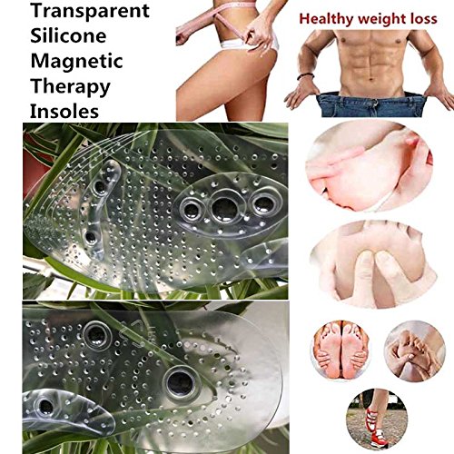 Plantillas de gel Transparente magnética ortopédico Plantillas desodorierende Breathable sweatpr impermeable (Hombres (39-45))