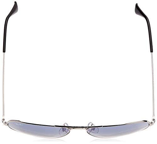 Ray-Ban Aviator Large Metal, Gafas de sol para Hombre, Plateado (Light Blue Gradient), 58