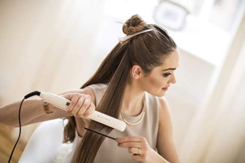 Remington S9100 ProLuxe - Plancha de Pelo, Cerámica, Digital, 9 ajustes, Rosa Metalizado
