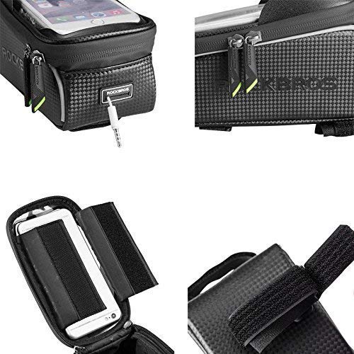 ROCKBROS Bolsa de Cuadro de Bicicleta MTB Montaña Carretera con Pantalla Táctil para Teléfono Móvil 6,5 Pulgadas para iPhone 11 XS MAX XR