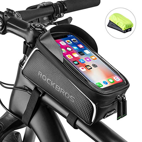 ROCKBROS Bolsa de Cuadro de Bicicleta MTB Montaña Carretera con Pantalla Táctil para Teléfono Móvil 6,5 Pulgadas para iPhone 11 XS MAX XR