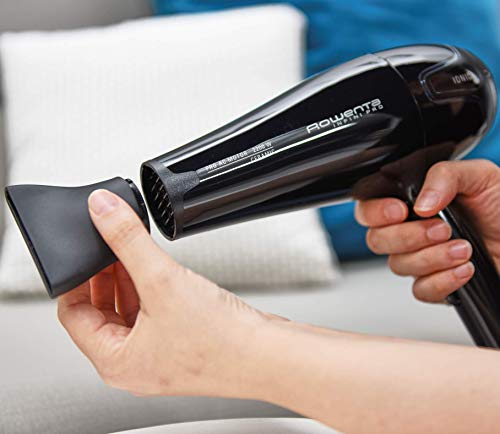 Rowenta Infinity Pro Beauty CV8730E0 - Secador profesional motor AC 2200W, Iónico , 2 boquillas concentradoras 6 y 8 mm, difusor, 2 velocidades y 3 temperaturas, botón aire frío
