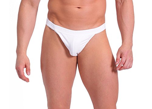 Sesto Senso® Slip Tanga Hombre Algodón Pack de 1 2 y 4 Calzoncillos Sexy Baja Bragas Ropa Interior (L, Blanko)