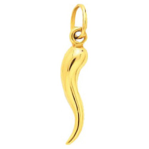 So Chic Bijoux Colgante de cornucopia, pimiento de la buena suerte italiano, 20 mm, oro amarillo 750/000 (18 quilates)