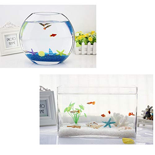 Tangger 10 Stk Multicolor Decoraciones de Paisajes de Peceras Pequeño,Decoración del Acuario Estrella de Mar Artificial y Coral Artificial,Decoración de Estilo Mediterráneo