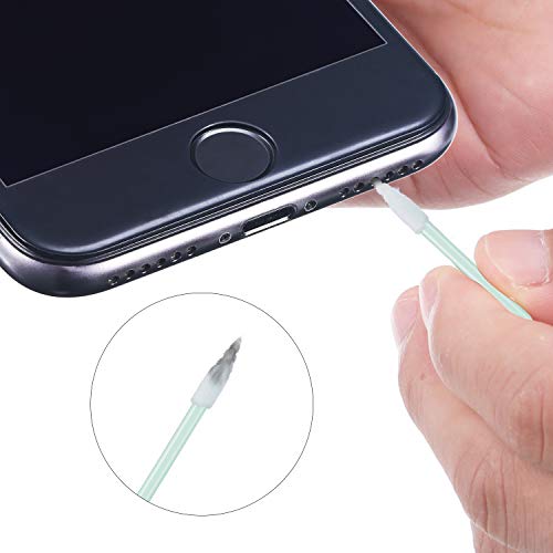 Tapón Anti-Polvo de Metal Compatible con iPhone 5/6/ 7/8/ X/XS Kit de Cepillo de Limpieza de Puerto de Móvil, Conjunto de Cepillos de Limpiar Altavoz y de Limpiar Receptor de Móvil (16 Piezas)
