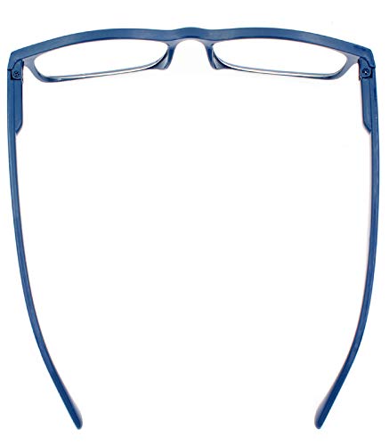TBOC Gafas de Lectura Presbicia Vista Cansada - [Pack 2 Unidades] Graduadas +2.00 Dioptrías Montura de Pasta Azul y Negra Diseño Moda Hombre Mujer Unisex Lentes de Aumento para Leer Ver de Cerca