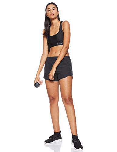 Under Armour Mid Crossback Sujetador Deportivo para Mujer, Ropa Interior Transpirable y Ajustada, cómoda Ropa Deportiva de Mujer con Tirantes Cruzados, Black/Black/Graphite (001), XS
