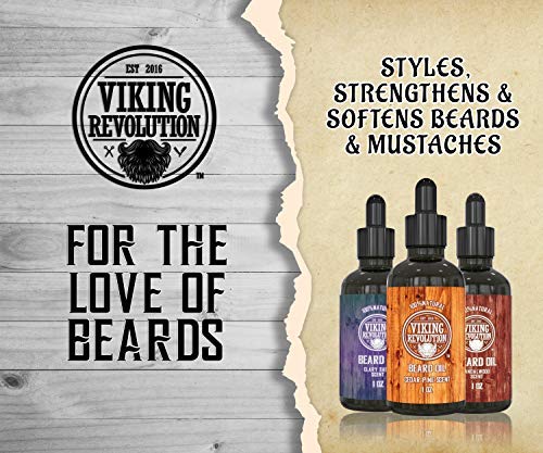 Viking Revolution Toda la variedad natural del aceite acondicionador para la barba y bigote, en un paquete de 3 aromas. Sándalo, Pino y Cedro, Salvia. Acondiciona y humecta.