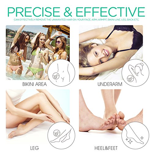 VOYOR Depiladora Eléctrica Inalámbrica 3 en 1 Cabezal Depilación, Exfoliante, de Afeitado Unisex Diseño Portátil Recargable BM310