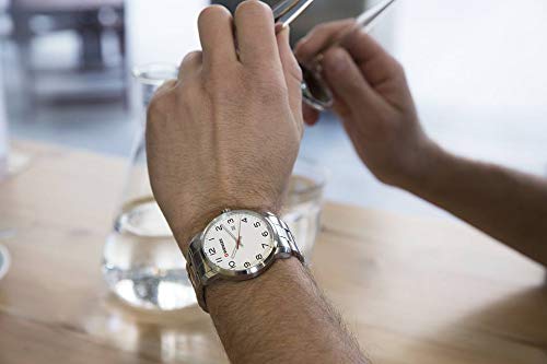Wenger Hombre Avenue - Reloj de Acero Inoxidable de Cuarzo analógico de fabricación Suiza 01.1641.104
