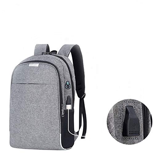 ZssmGood Mochila Mochila Portátil Mochila USB Backbag Viaje Daypacks Masculino Vacante Escolar Mochila Robo Mochila, Negro