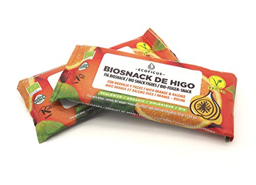 12x Barrita ecológica de higo con naranja y pasas - Snack de higo bio