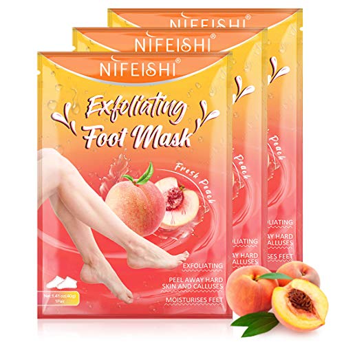 3 Pares Mascarilla Exfoliante de Pies, cutículas piel muerta, elimina callos, exfoliante e hidratante, máscara peel off, calcetines exfoliantes de pies, foot peeling mask