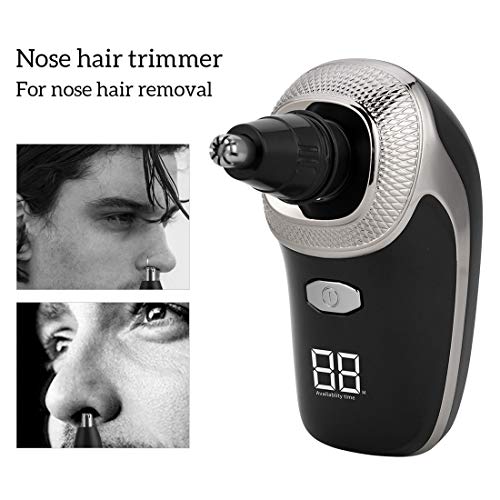 5 en 1 Afeitadora Eléctrica,Recortador de Barba Inalámbrico de Carga USB,Cortapelos Hombre- Con Pantalla,Para Vello Facial,Corporal y de Nariz