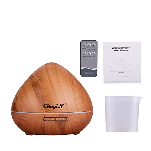 550ml Difusor de Aromaterapia,7 Agujeros Difusor de Aceite Esencial/Humidificador Ultrasónico-7 Colores+3 Temporizador-Para la Habitación del Bebé/SPA/Yoga/Masaje/Oficina,Etc (A)