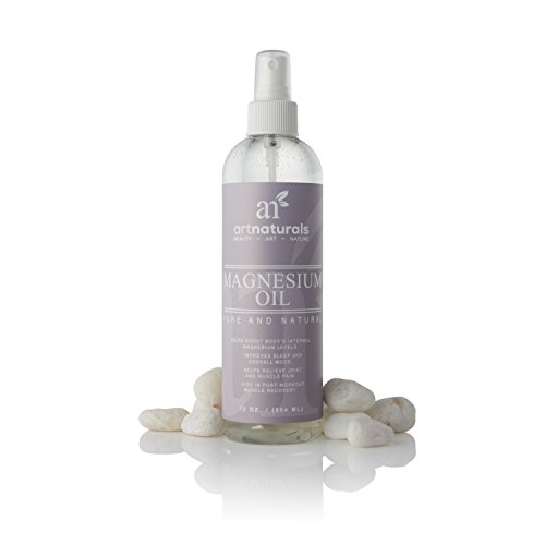 Aceite de magnesio puro en aerosol de ArtNaturals; 355 ml; reduce la migraña, el dolor muscular, alivia las articulaciones, el estrés, la ansiedad, los períodos de dolor y ayuda a dormir