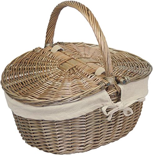 ANTIGUO lavado ACABADO OVALADO picnic con crudo forro por uppercrust